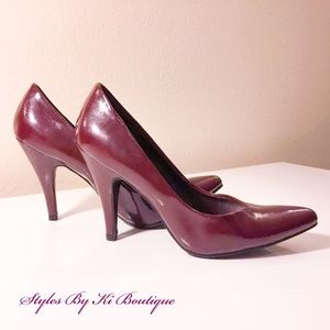 Patent Leather Plum Heels